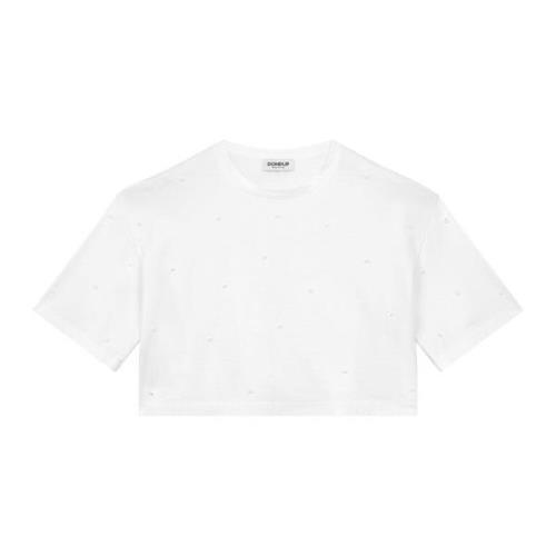 Witte T-shirts en Polos Dondup , White , Dames