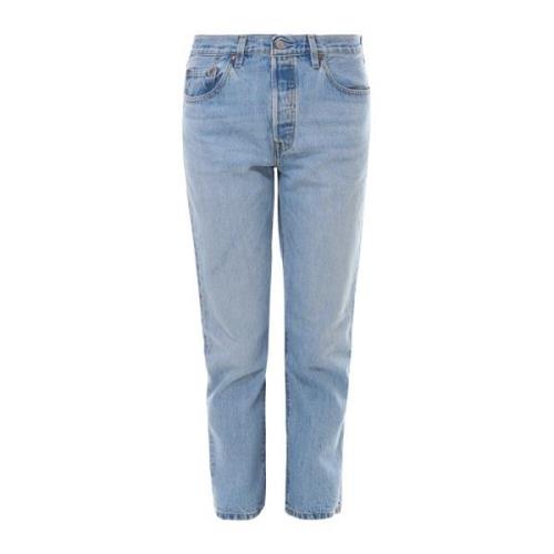 Hoge Taille Rechte Pijp Jeans Levi's , Blue , Dames