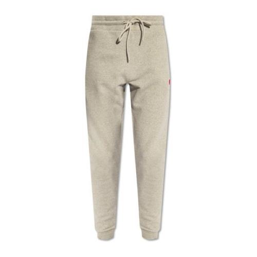 Katoenen sweatpants Moncler , Gray , Heren