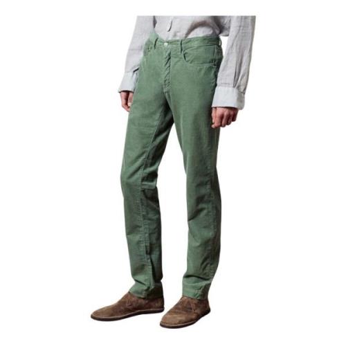 Alunga Fluwelen Broek Massimo Alba , Green , Heren