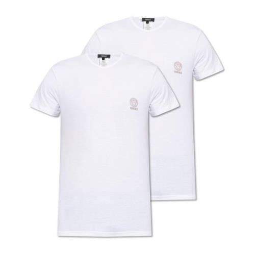 T-shirt tweepak Versace , White , Heren