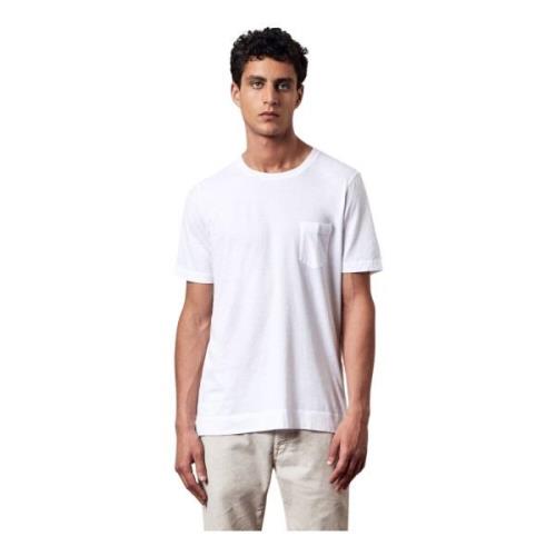 Panarea Regular Fit T-Shirt met Borstzak Massimo Alba , White , Heren