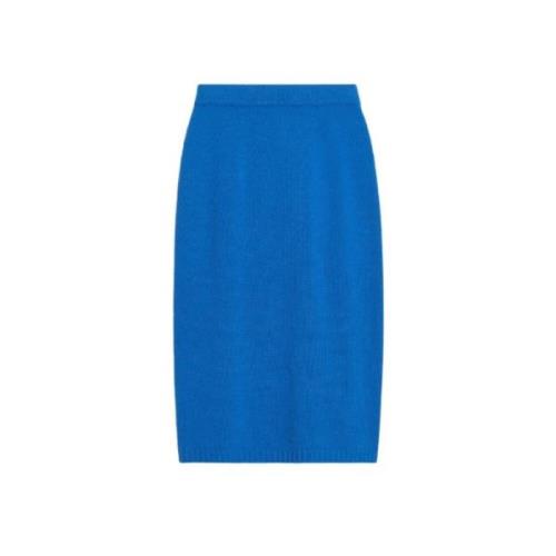 Stijlvolle Wol Lange Rok Max Mara Weekend , Blue , Dames