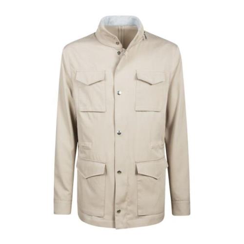 Field Jacket van 100% zijde door Ermenegildo Zegna Eleventy , Beige , ...