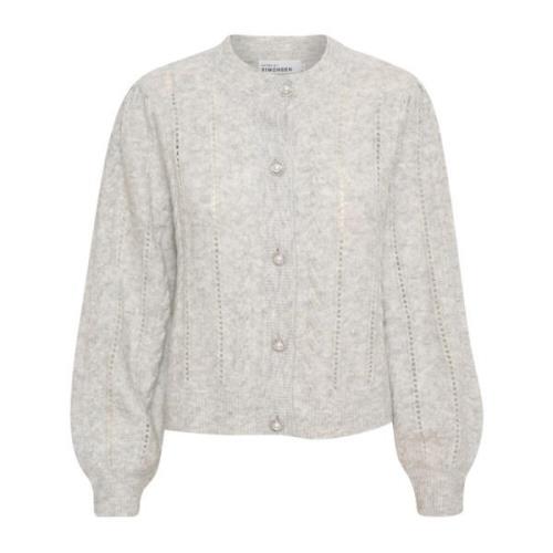 Noabellekb Cardigan in Opal Gray Melange Karen by Simonsen , Gray , Da...