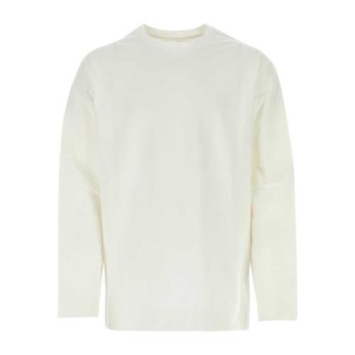 Wit Oversize Stretch Katoenen T-Shirt Jil Sander , White , Heren