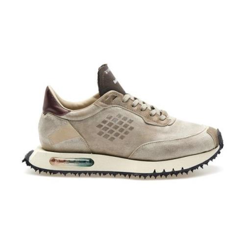 Bronzen Sneakers met Space Race Design Be Positive , Beige , Dames