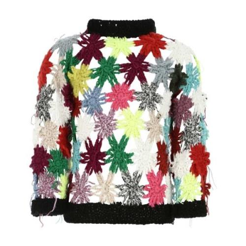 Multicolor Crochet Romeo Trui Cavia , Multicolor , Dames