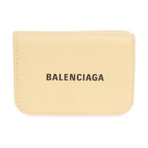 Leren portemonnee Balenciaga , Yellow , Dames