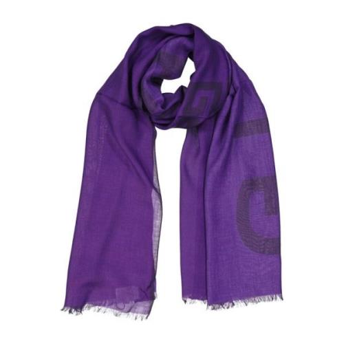 Paarse Geribbelde Sjaal voor Heren Givenchy , Purple , Heren