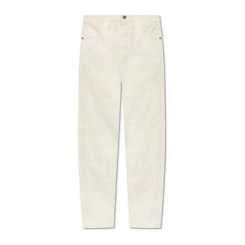 High-waisted jeans Jil Sander , White , Dames