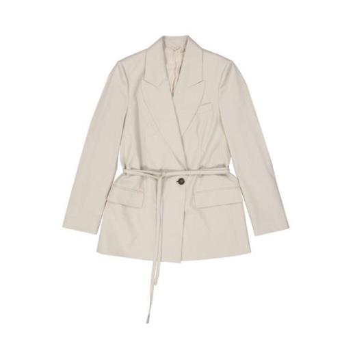 Wollen jas met knoopsluiting Brunello Cucinelli , Beige , Dames