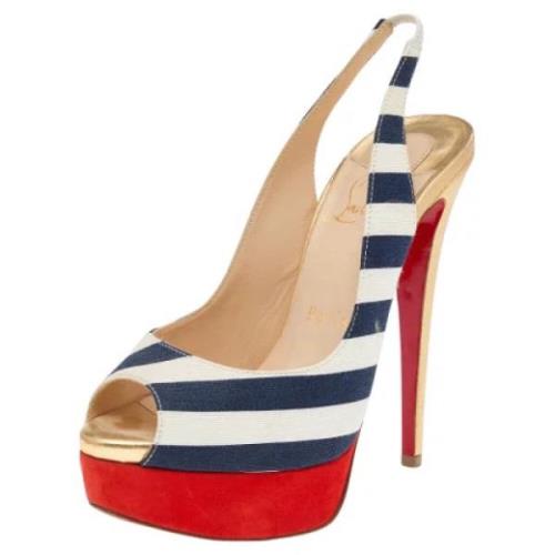 Pre-owned Fabric heels Christian Louboutin Pre-owned , Multicolor , Da...