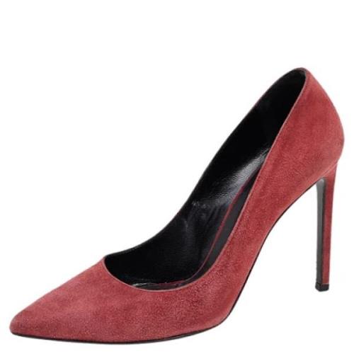 Pre-owned Suede heels Yves Saint Laurent Vintage , Brown , Dames