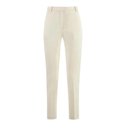 Witte Cigarette-fit Broek met Scuba Effect Pinko , White , Dames