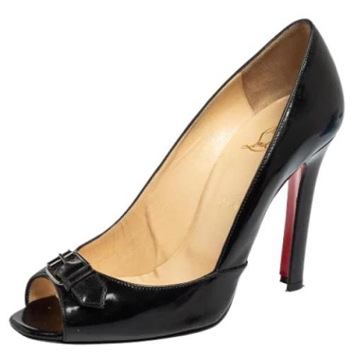 Pre-owned Leather heels Christian Louboutin Pre-owned , Black , Dames