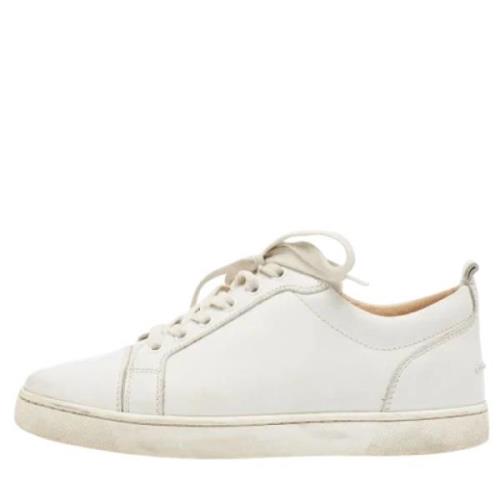 Pre-owned Leather sneakers Christian Louboutin Pre-owned , White , Dam...