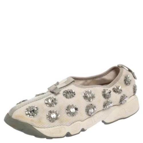 Pre-owned Mesh sneakers Dior Vintage , White , Dames