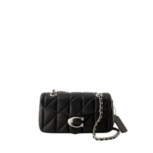 Gewatteerde Leren Crossbody Tas - Zwart Coach , Black , Dames