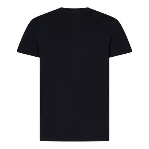 Blauwe Geribbelde Crew Neck T-shirts en Polos Jil Sander , Blue , Here...