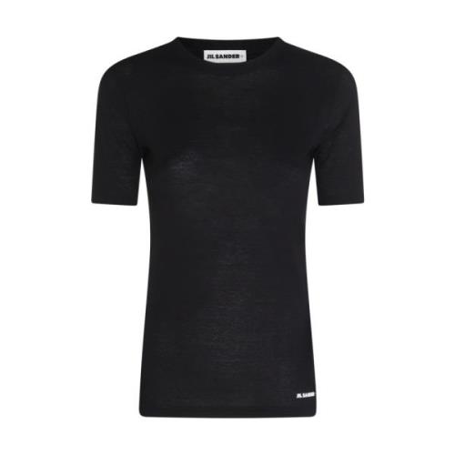 Klassieke zwarte T-shirts en polos Jil Sander , Black , Dames