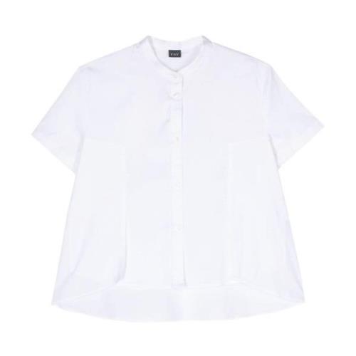 Afgeronde en Gesneden Witte Overhemden Fay , White , Dames