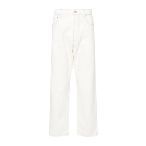 Witte jeans met borduursel en contrasterende stiksels Kenzo , White , ...