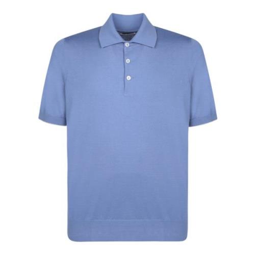 Polo T-shirt met contrasterende randen Brunello Cucinelli , Blue , Her...