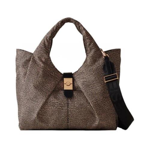 Cortina Shoppingtas Borbonese , Brown , Dames