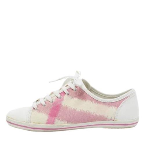 Pre-owned Canvas sneakers Burberry Vintage , Pink , Dames