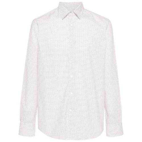 Geometrisch Print Overhemd Canali , White , Heren