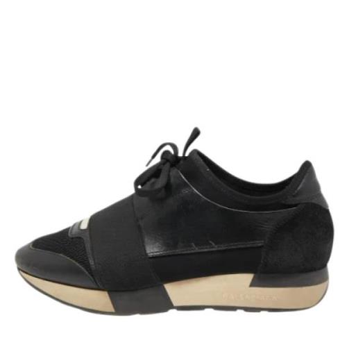 Pre-owned Leather sneakers Balenciaga Vintage , Black , Dames