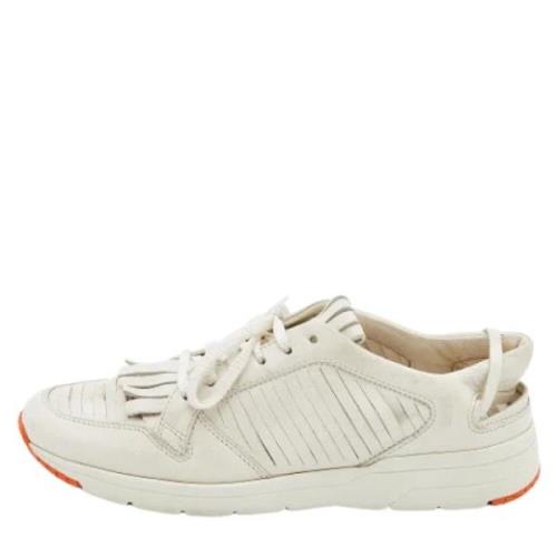 Pre-owned Leather sneakers Gucci Vintage , White , Dames