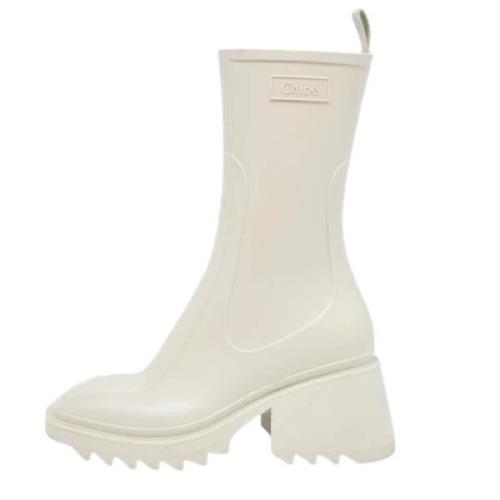 Pre-owned Rubber boots Chloé Pre-owned , Beige , Dames