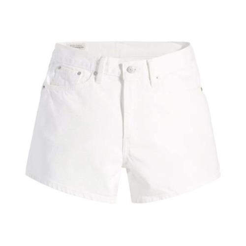 Vintage-geïnspireerde Denim Shorts Levi's , White , Dames