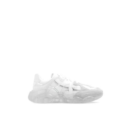 Sneakers met logo Moschino , White , Dames