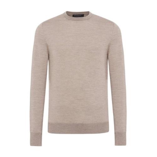 Beige Cashmere Silk Sweater Kiton , Beige , Heren