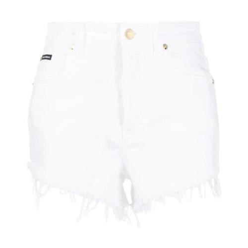 Hoge taille, rafelige denim shorts Dolce & Gabbana , White , Dames