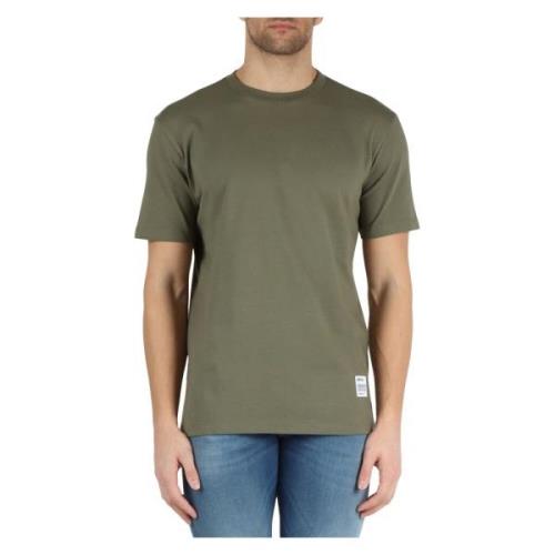 Katoenen T-shirt met Logo Replay , Green , Heren
