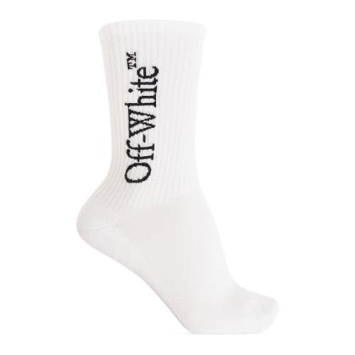 Geribbelde sokken Off White , White , Heren