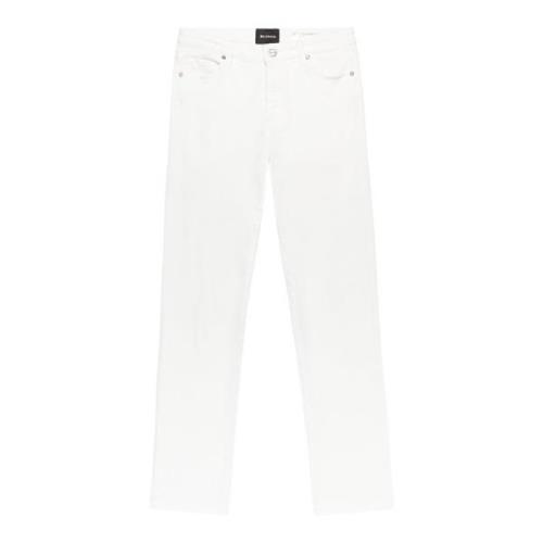 Witte Stretch Jeans van Denim Kiton , White , Dames