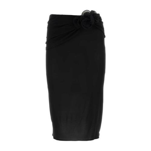 Zwarte zijden rok Magda Butrym , Black , Dames