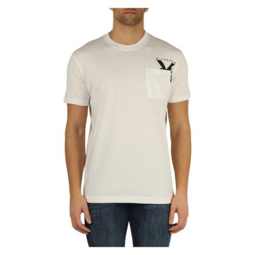 Pima Katoenen T-shirt met Voorzak Richmond , White , Heren