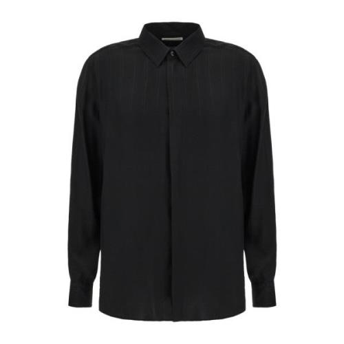 Stijlvolle Overhemden Saint Laurent , Black , Heren