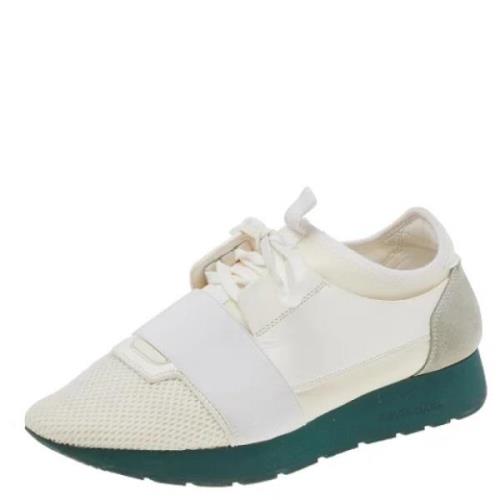 Pre-owned Mesh sneakers Balenciaga Vintage , White , Dames