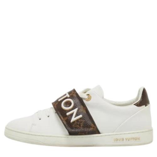 Pre-owned Coated canvas sneakers Louis Vuitton Vintage , White , Dames