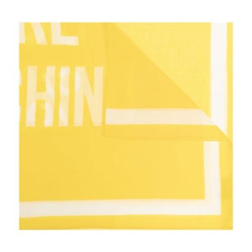 Sjaal met logo Moschino , Yellow , Unisex
