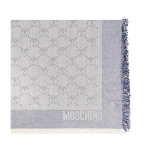 Sjaal met monogram Moschino , Gray , Unisex