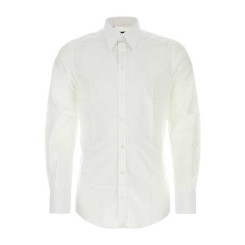 Witte Poplin Overhemd Dolce & Gabbana , White , Heren