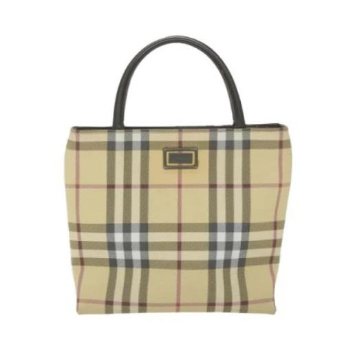 Pre-owned Canvas handbags Burberry Vintage , Beige , Dames